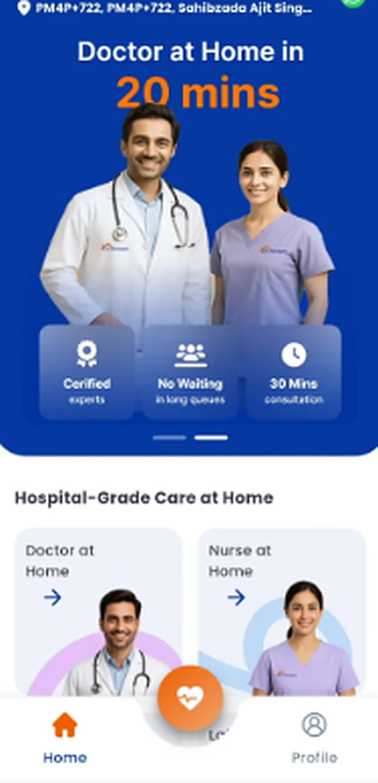 Dr Morepen Homecare app screen