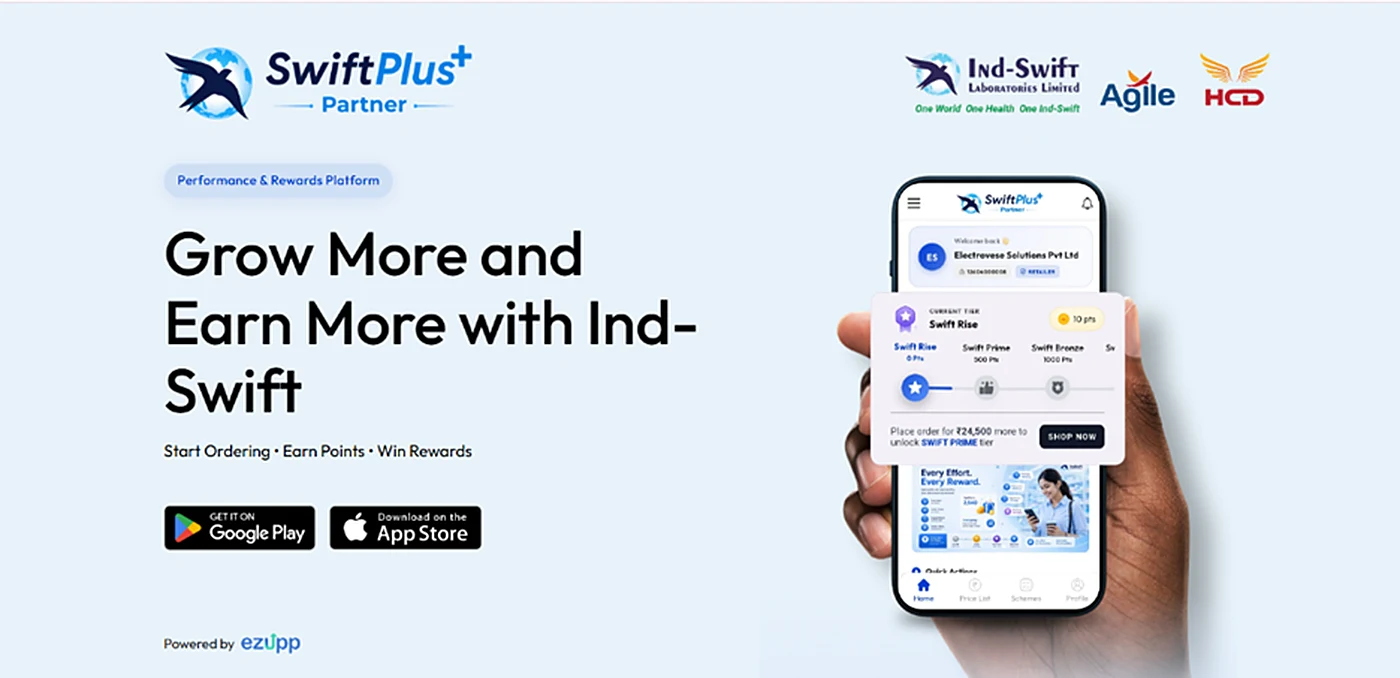 SwiftPlus Partner rewards platform landing page